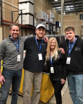 Mike Sausman (Business Development), John Dougall (Safety), Wendy Vasser (Administration) and Sean Dixon (Purchasing) volunteering at Grace Works in Tennessee.