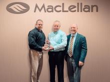Billy Kissick is awarded with the 2021 MacLellan Leadership Award